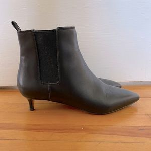 Black Kitten Heel Chelsea Boot